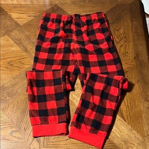 Cat & Jack Red and Black Plaid Pajama Bottoms